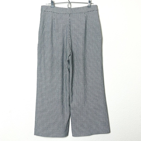 Zara Wide Leg Houndstooth Pants - Picture 3 of 7